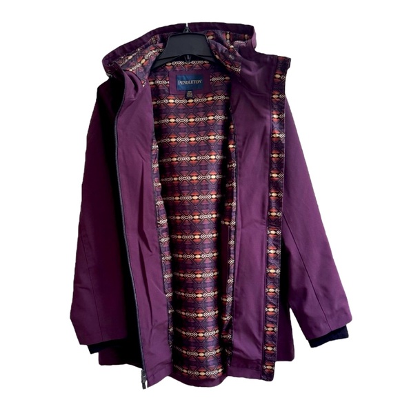 Pendleton Womens Medium Rain Jacket Iconic Pendleton Print - Picture 1 of 7